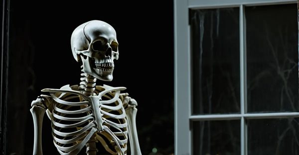Location squelette articulé halloween : ambiance terrifiante garantie